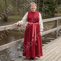 Русь сарафанная. Вологда, хлопок, красный 