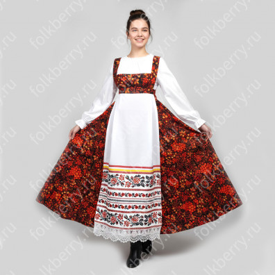 Сарафан с блузой Рябинушка-3, габардин, хлопок- фото 1